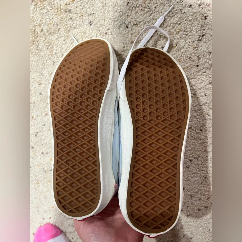 Pink white light blue checkered Vans men’s 7.5 - Picture 4 of 9